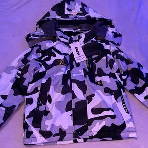 Keevoom Boys Fleece Ski Jacket Waterproof Kids Hooded Winter Warm Snow Coat